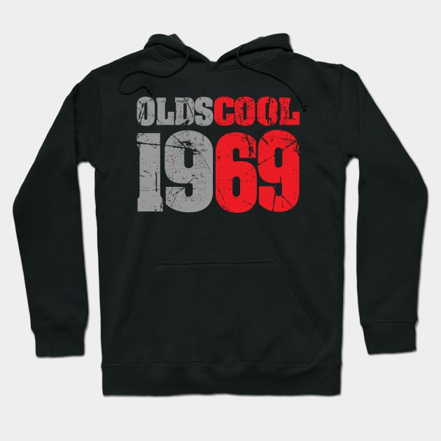 'Oldscool 1969 Pun' Funny 50th Birthday Vintage Gift Hoodie by ourwackyhome